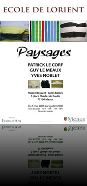 Affiche pour l'exposition de l'Ecole de Lorient : Paysages - Indesign CS4