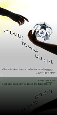 Affiche satirique sur la main de Thierry Heny (Université Paris 8)