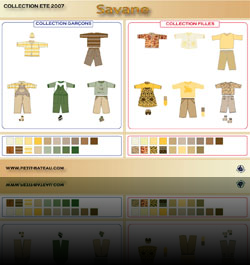 Vectorisation d'habits pour Petit Bateau (version Savane) (IUT SRC)