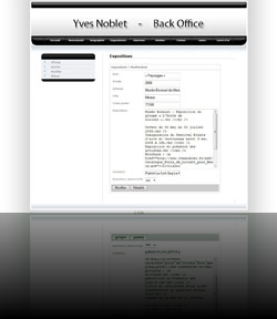 Backoffice du site - www.yvesnoblet.fr