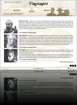 Site événementiel (FullFlash) d'un groupe de peintre - paysages.yvesnoblet.fr