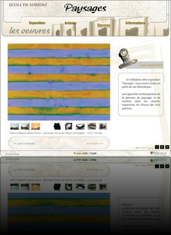 Site événementiel (FullFlash) d'un groupe de peintre - paysages.yvesnoblet.fr