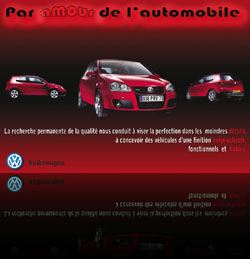 Affiche publicitaire pour Volkswagen (IUT SRC)