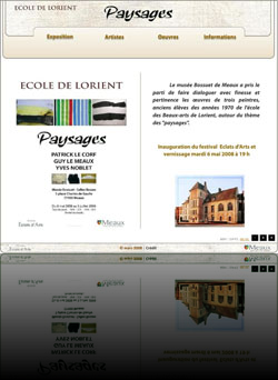 Site événementiel (FullFlash) d'un groupe de peintre - paysages.yvesnoblet.fr