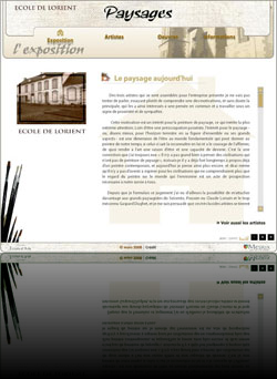 Site événementiel (FullFlash) d'un groupe de peintre - paysages.yvesnoblet.fr