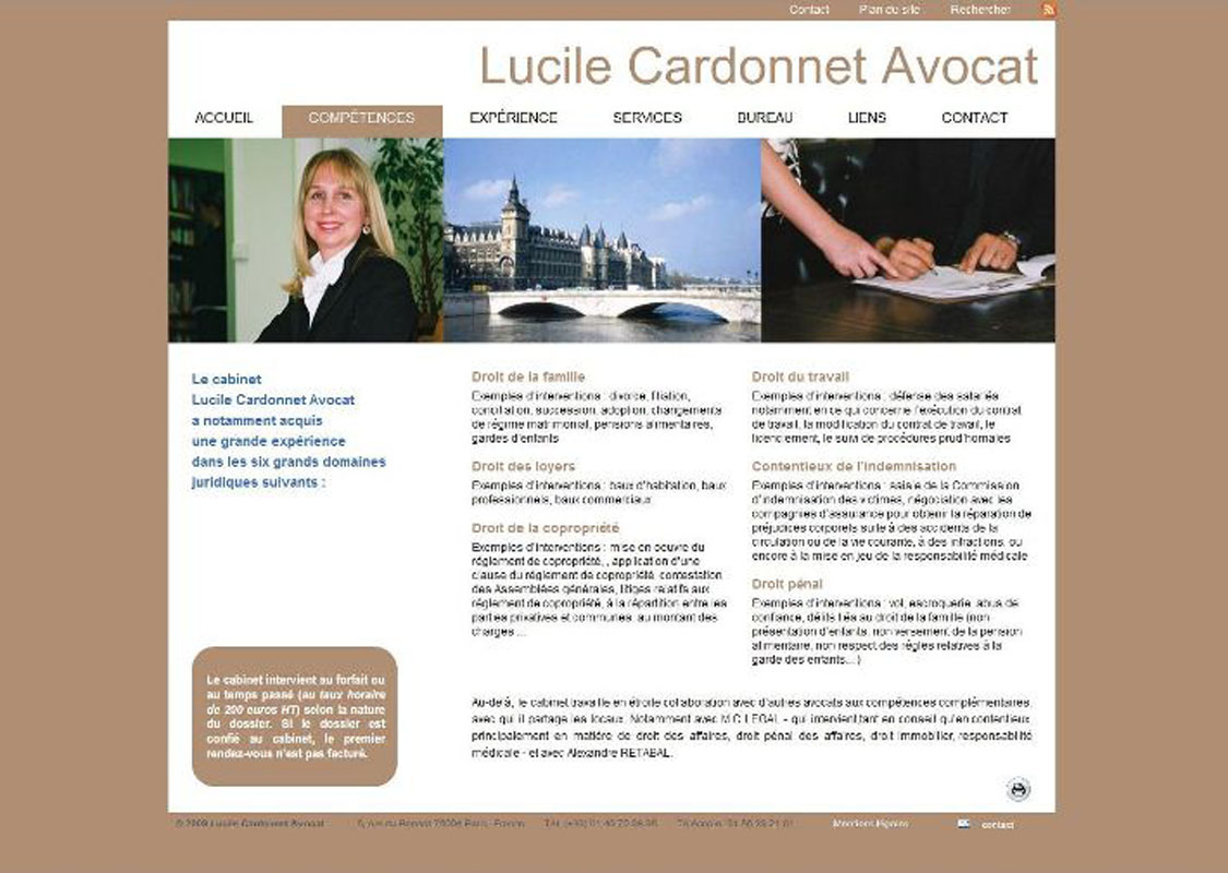 Site Lucile Cardonnet Avocat